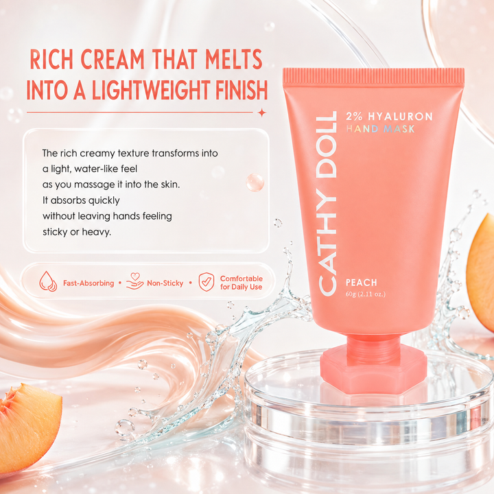 Cathy Doll 2% Hyaluron Hand Mask Peach