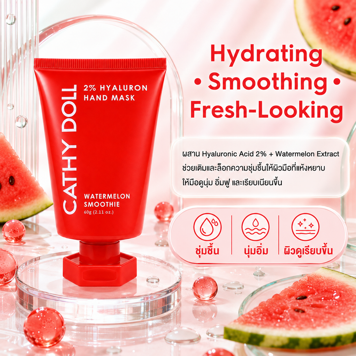 Cathy Doll 2% Hyaluron Hand Mask Watermelon Smoothie