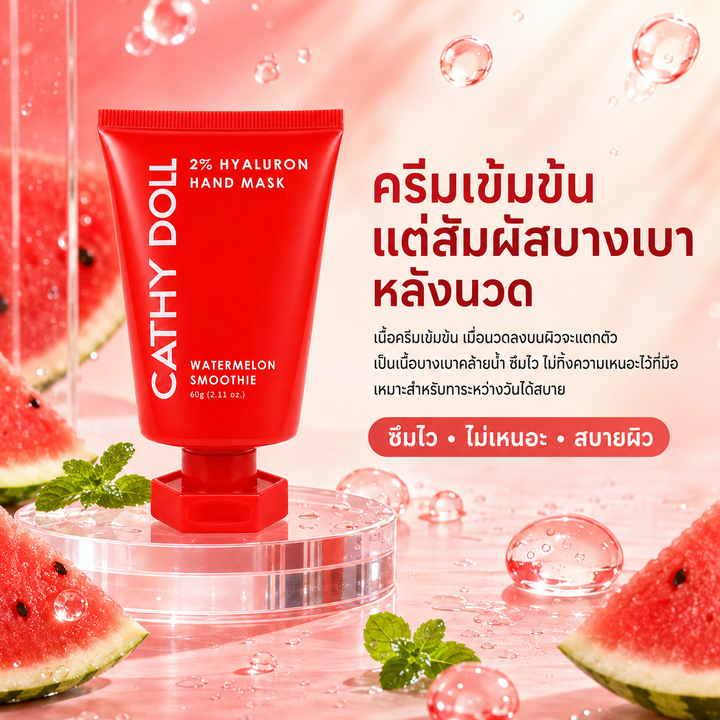 Cathy Doll 2% Hyaluron Hand Mask Watermelon Smoothie