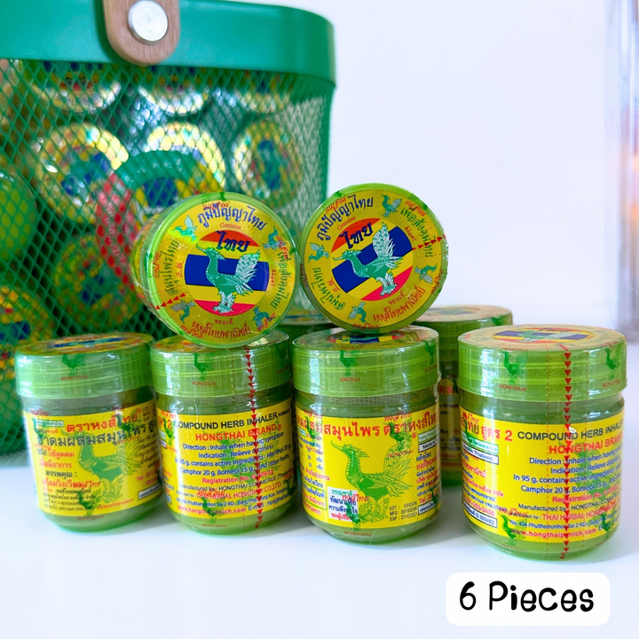 HONGTHAI Traditional Thai Herbal Inhaler / 6 PCS