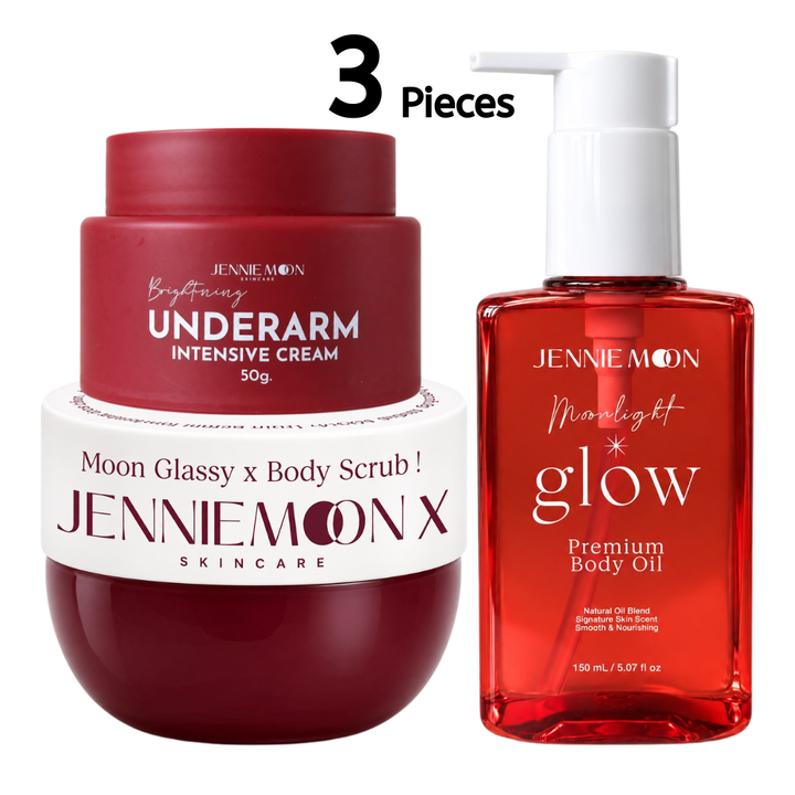 Jennie Moon Complete Body Care Body Scrub + Underarm Cream + Body Oil