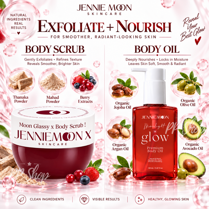 Jennie Moon Body Care 2 Scrubs + 2 Body Oils