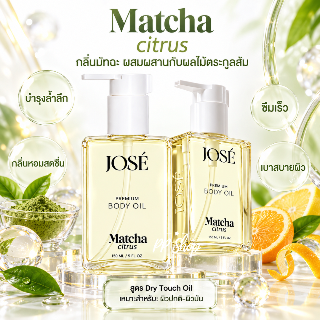 JOSE Premium Body Oil – Matcha Citrus