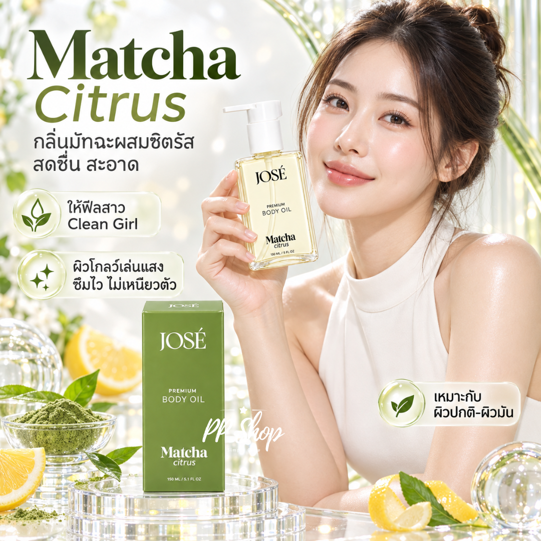 JOSE Premium Body Oil – Matcha Citrus
