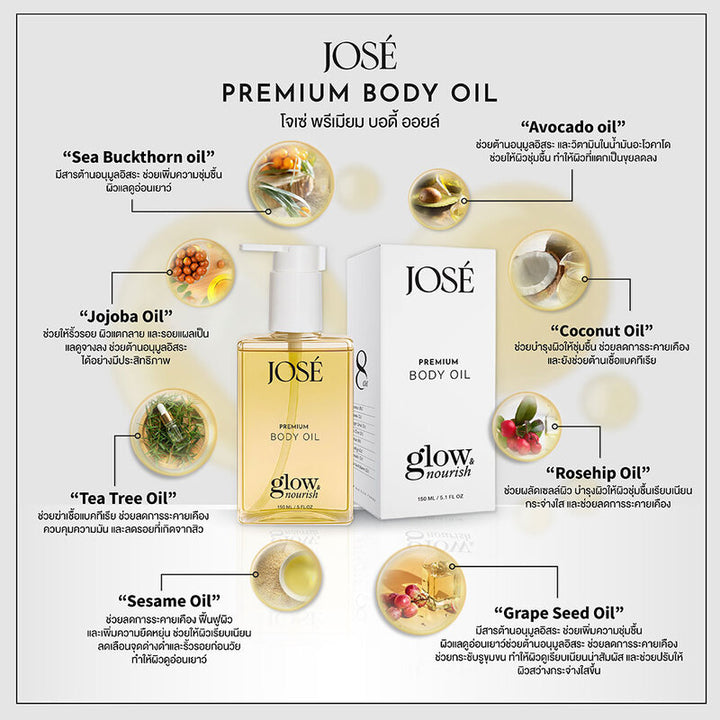 JOSE Glow & Nourish Premium Body Oil