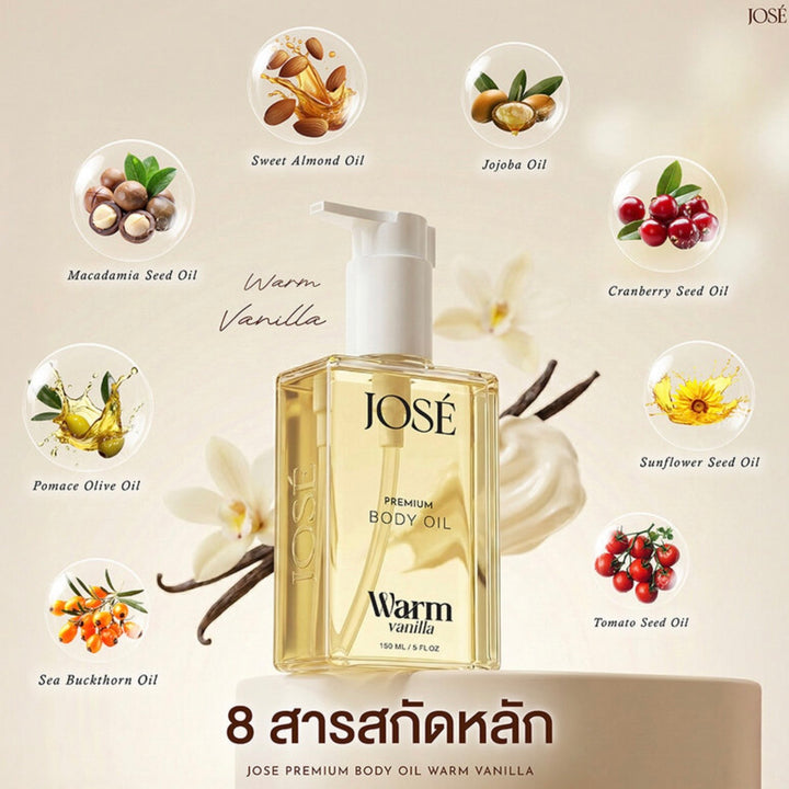 JOSE Premium Body Oil Warm Vanilla