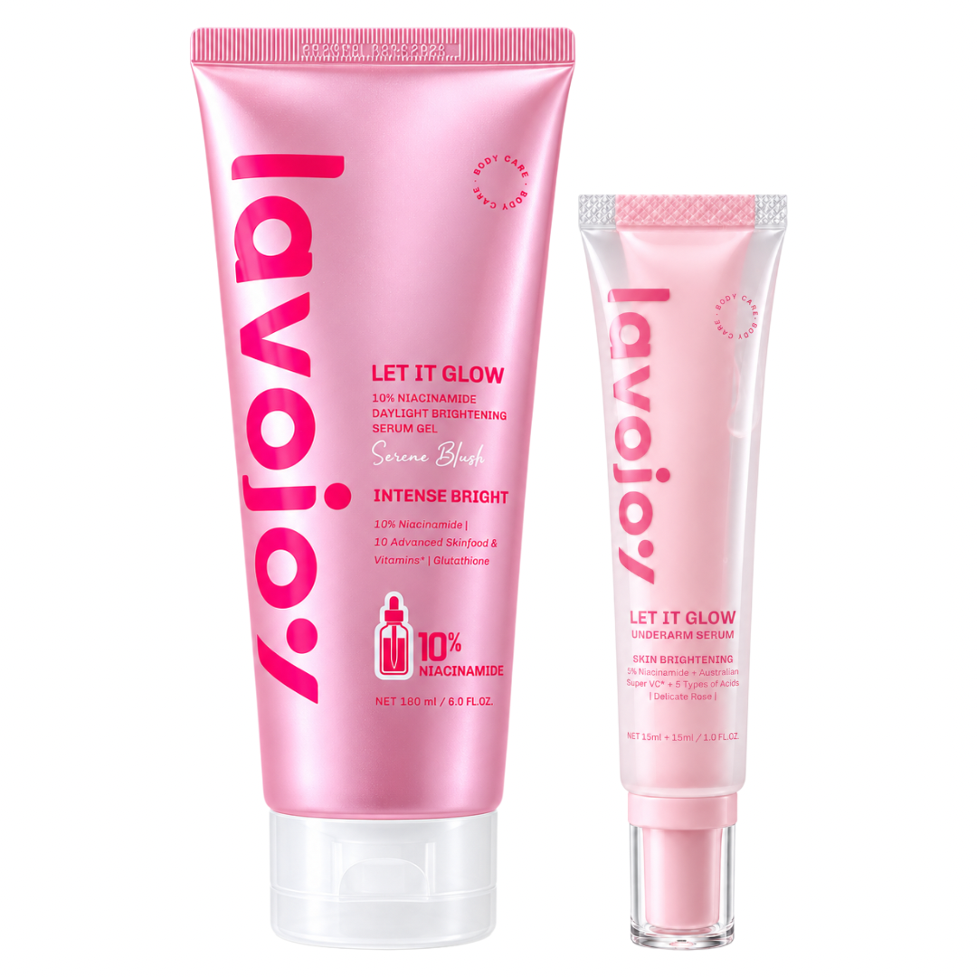 Lavojoy Let It Glow Body Serum & Underarm Care Set | Niacinamide Duo