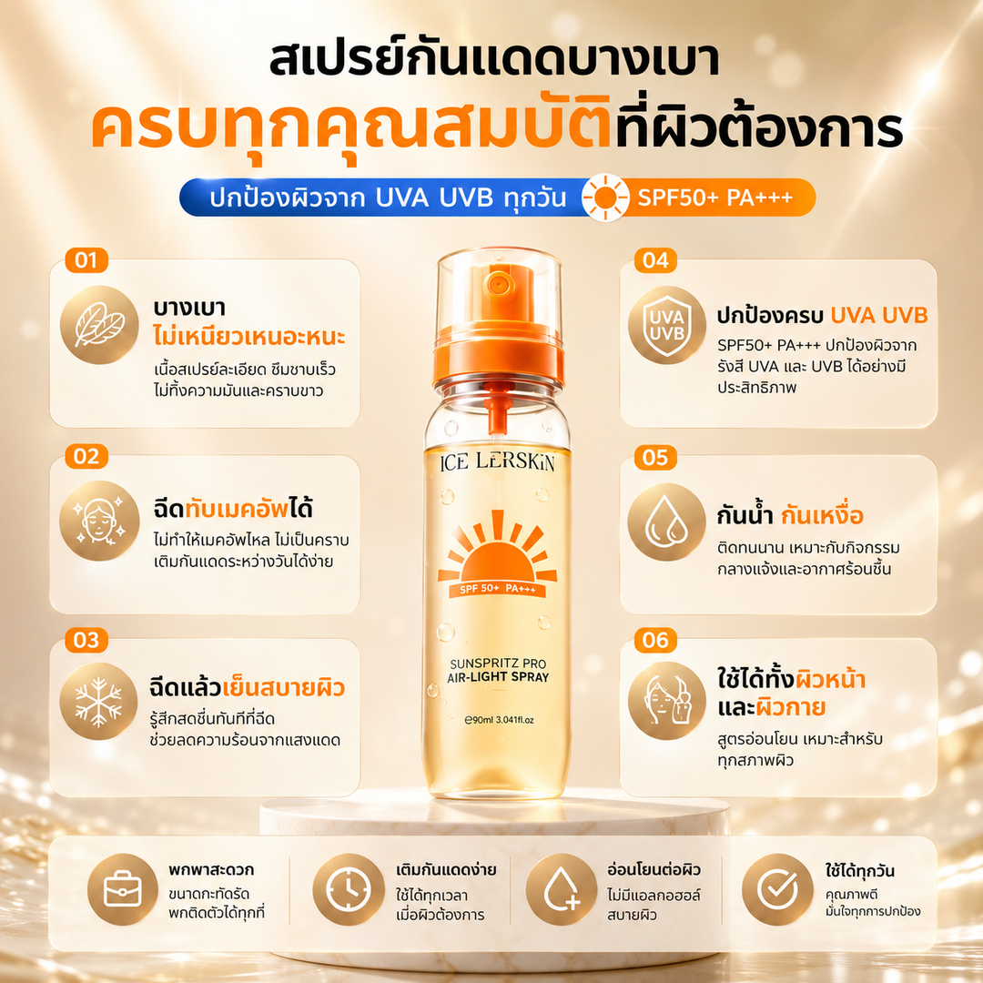 ICE LERSKIN Sunspritz Pro Air-Light Spray SPF50+ PA+++