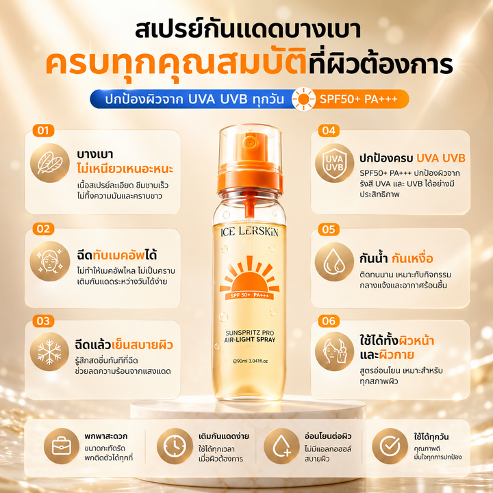 ICE LERSKIN Sunspritz Pro Air-Light Spray SPF50+ PA+++