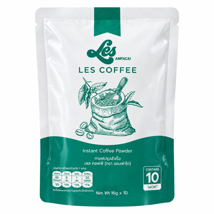 Les Coffee Coconut Oil & Prebiotic Instant Coffee