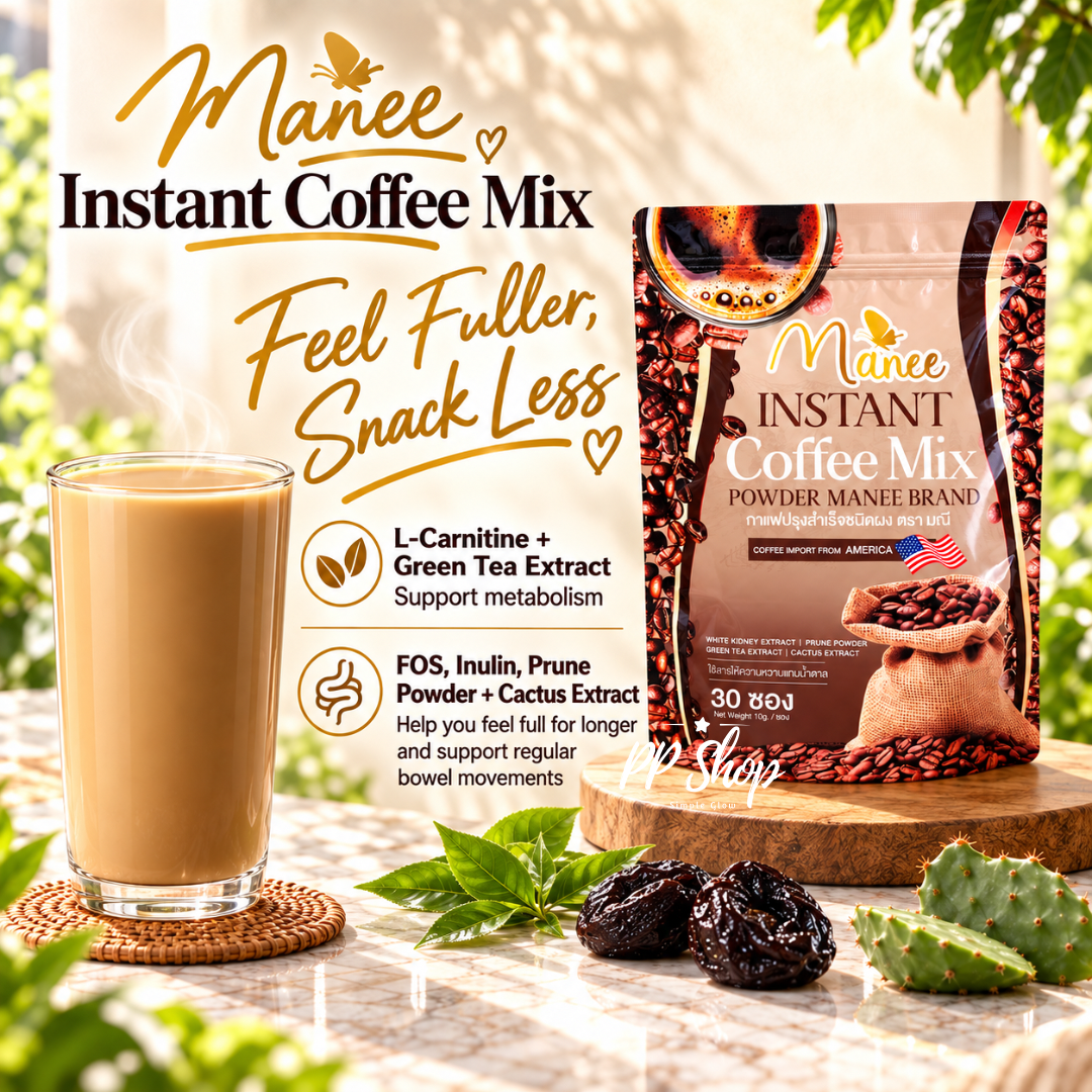 Manee Instant Coffee Mix + Cocoa / 4 Packs