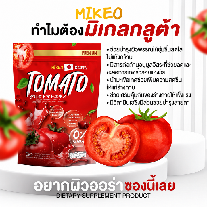 Mikeo Gluta Tomato Dietary Supplement
