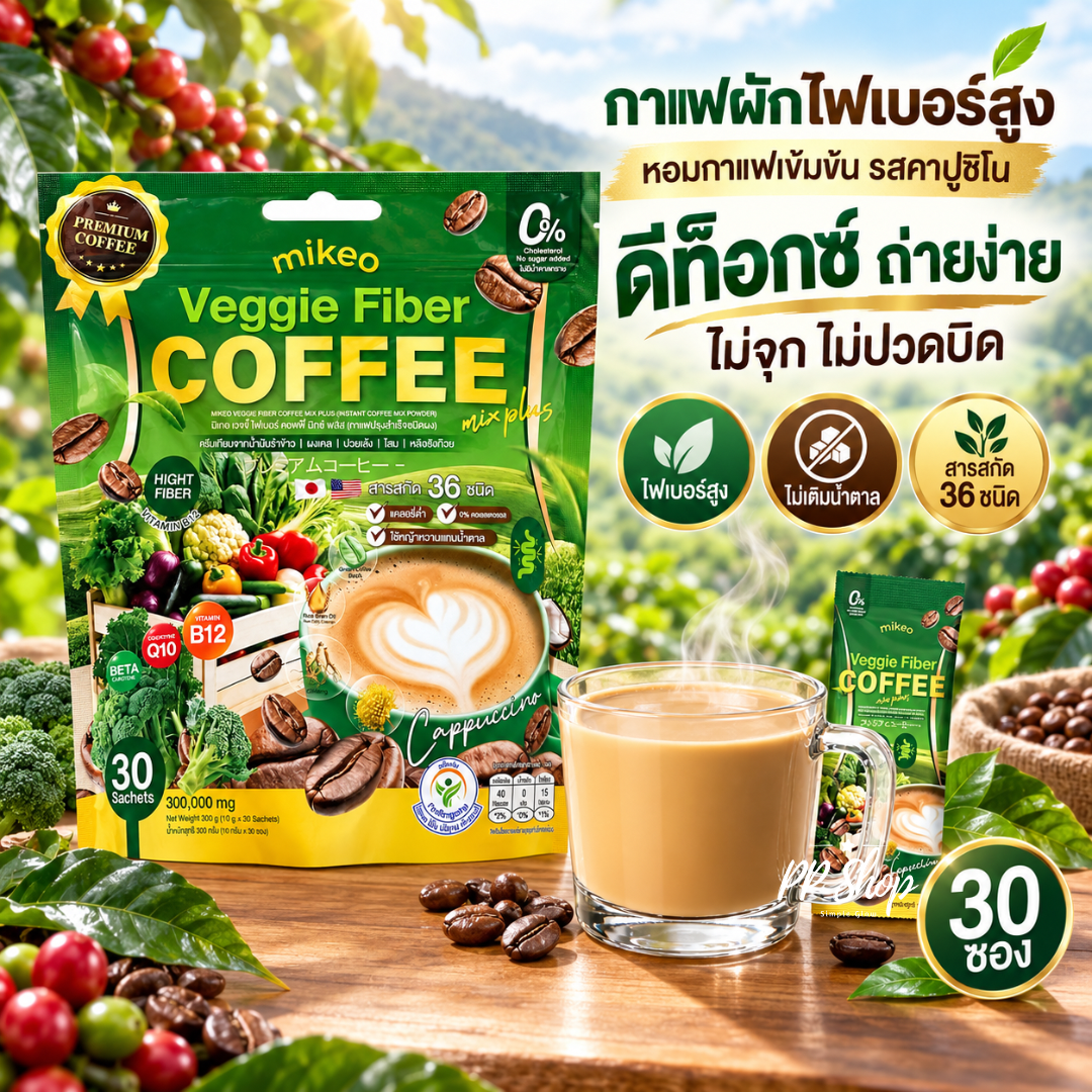 Mikeo Veggie Fiber Coffee Mix Plus