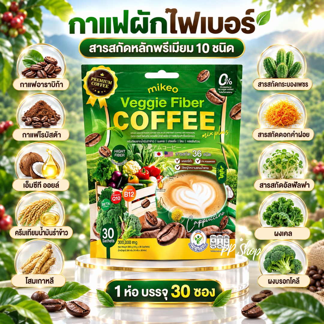 Mikeo Veggie Fiber Coffee Mix Plus