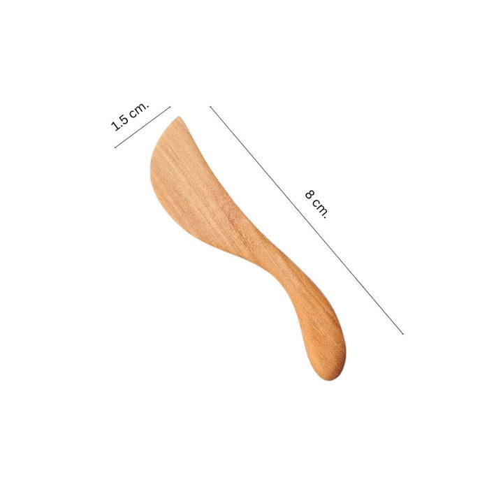 Mini Wooden Skincare Spatula – Hygienic Cream Scoop