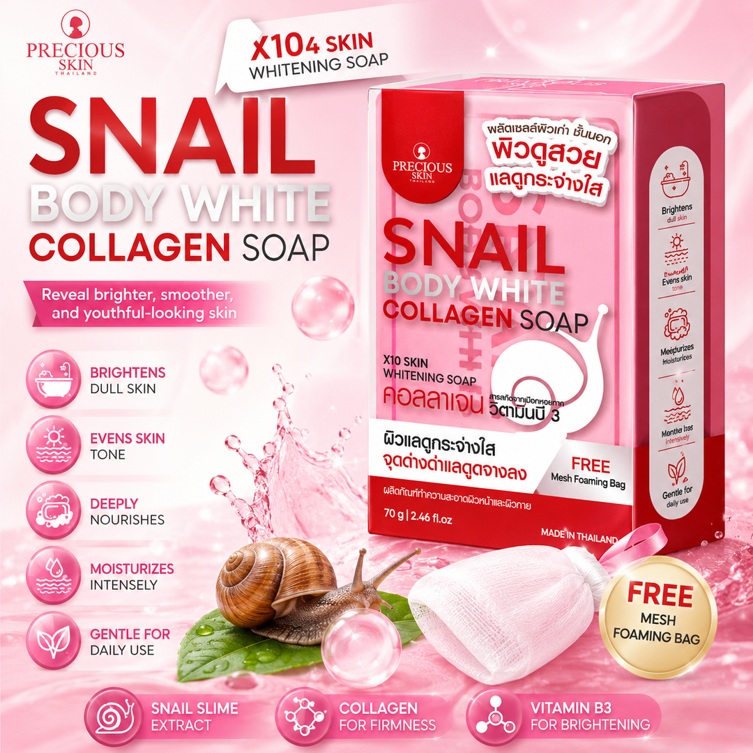 Snail Body White Collagen Soap