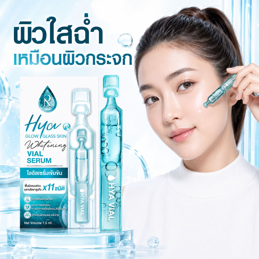 Hya Glow Glass Skin Whitening Vial Serum