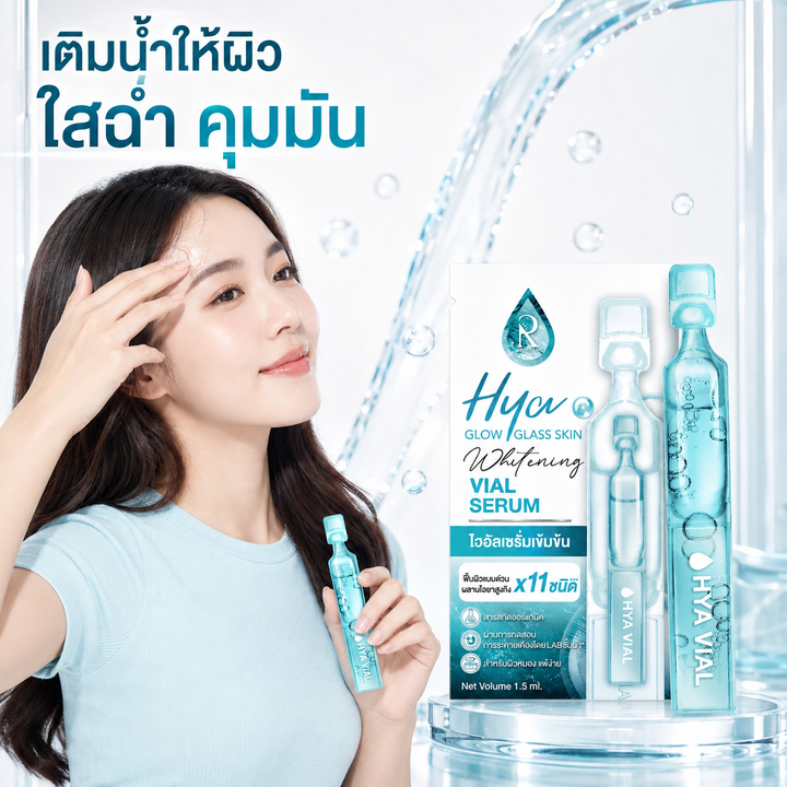 Hya Glow Glass Skin Whitening Vial Serum