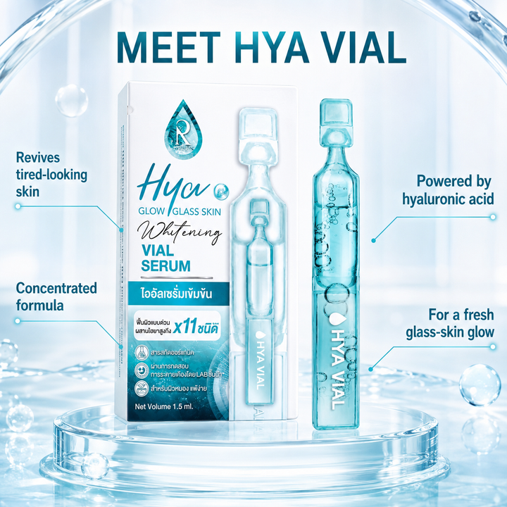 Hya Glow Glass Skin Whitening Vial Serum