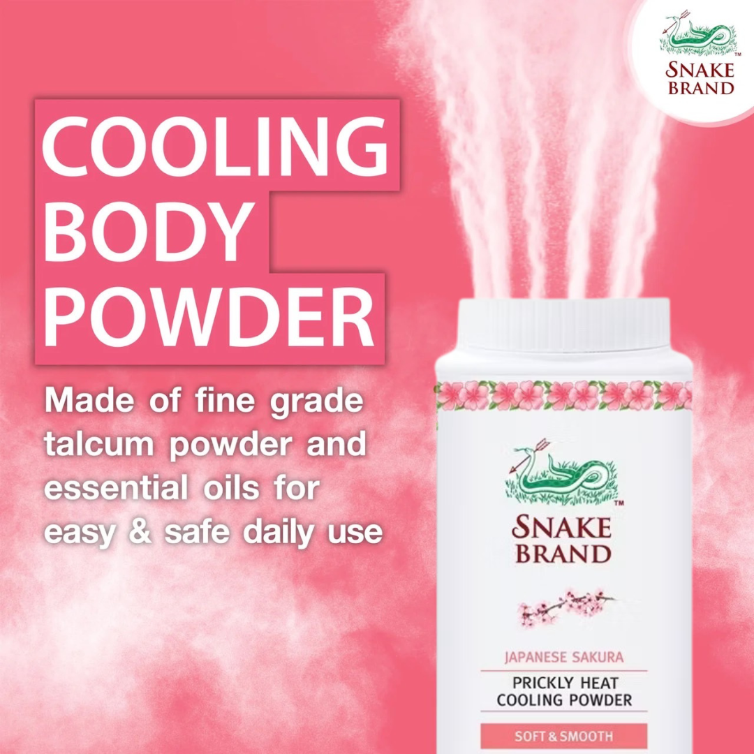 Snake Brand Prickly Heat Cooling Powder