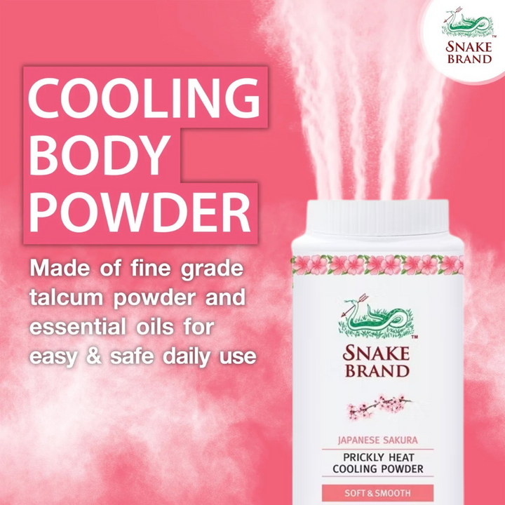 Snake Brand Prickly Heat Cooling Powder