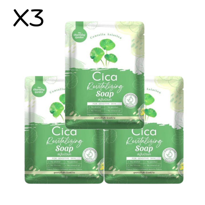 The Charming Garden Cica Soap / 3 Bars