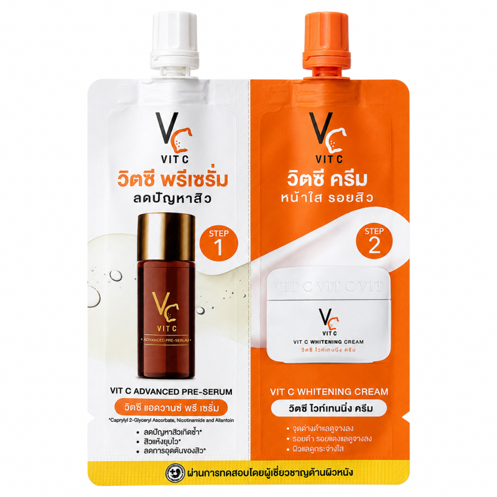 Ratcha Vit C 2-Step Pre-Serum + Whitening Cream