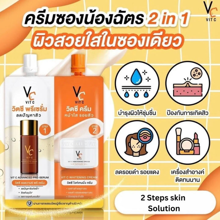 Ratcha Vit C Advance Pre Serum & Whitening Cream