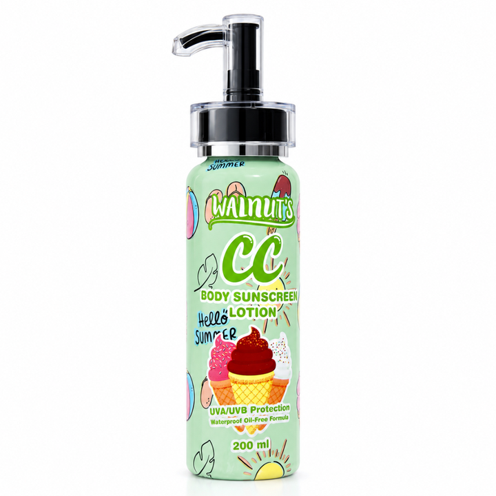 WALNUT'S CC Body Sunscreen Lotion SPF50 (Green Shade)