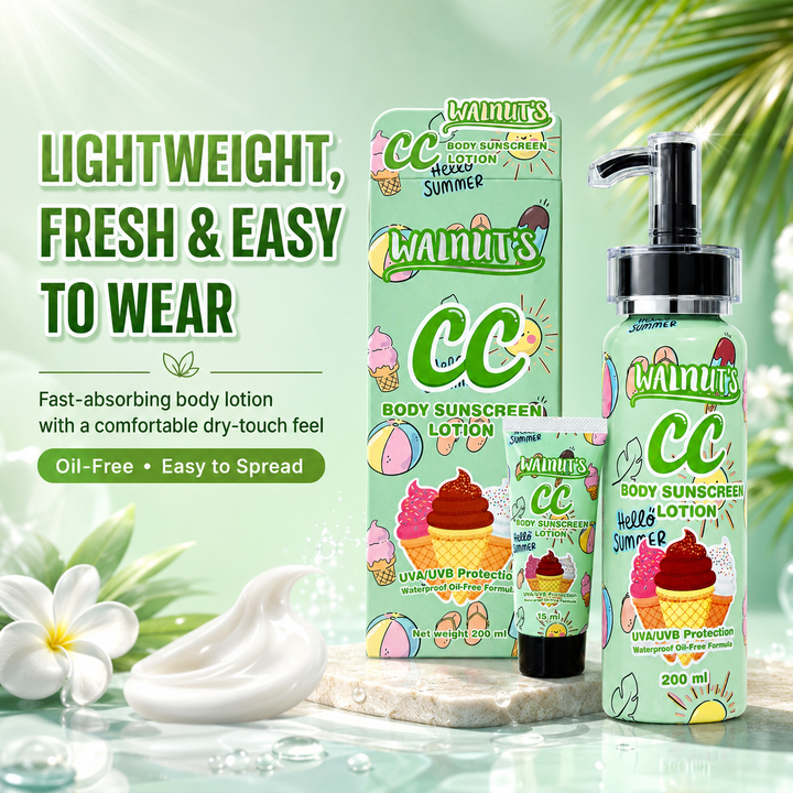 WALNUT'S CC Body Sunscreen Lotion SPF50 (Green Shade)