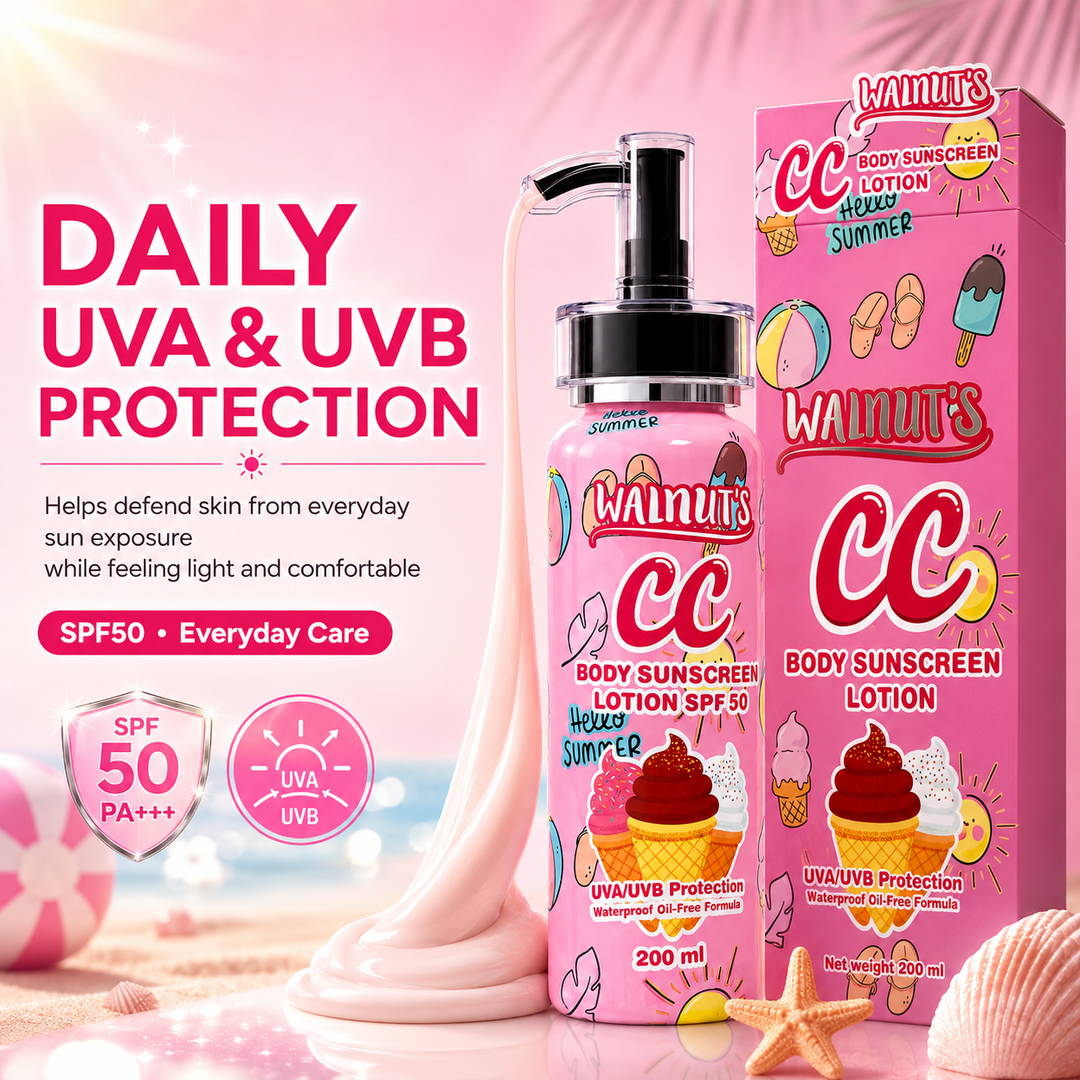 WALNUT'S CC Body Sunscreen Lotion SPF50 (Pink Shade)