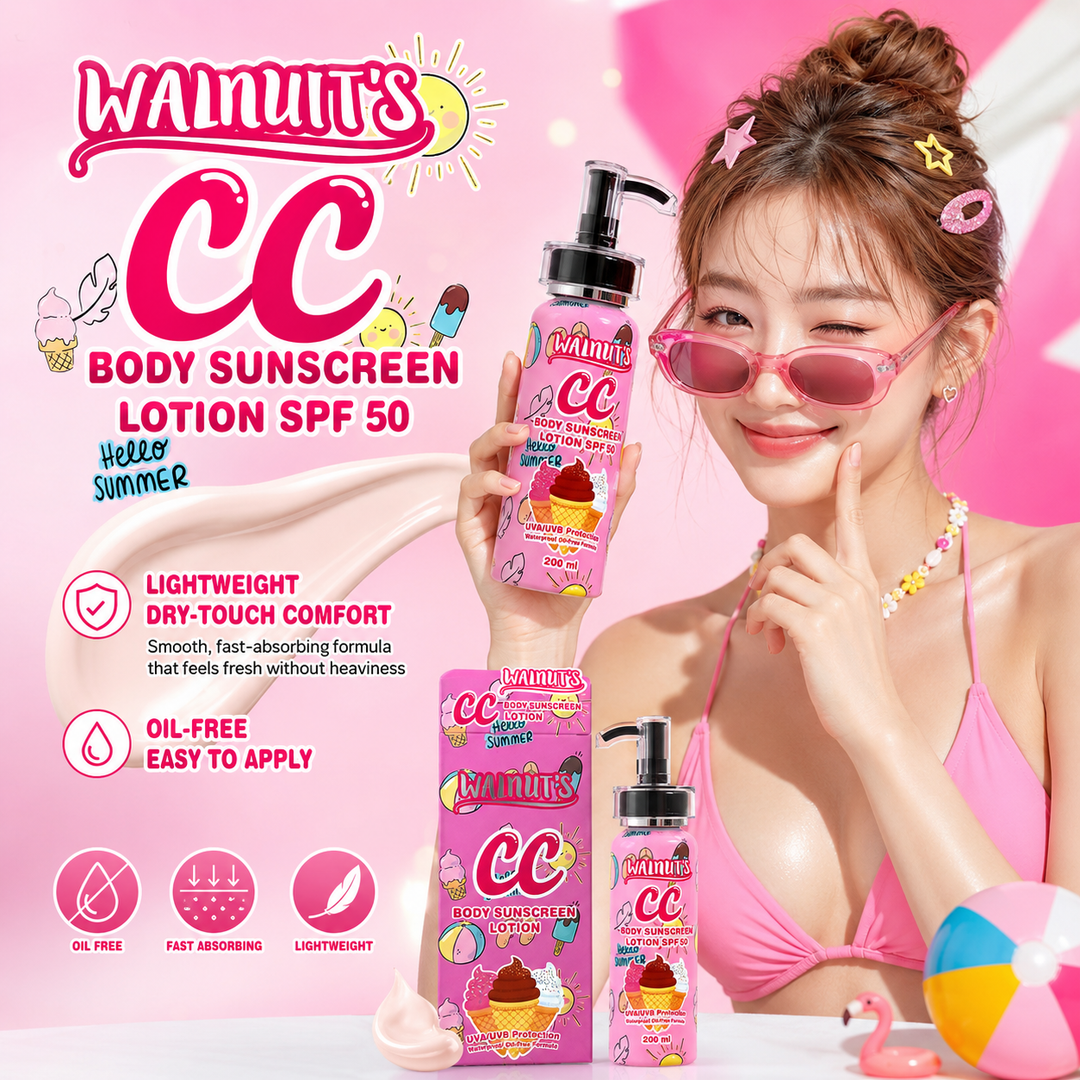 WALNUT'S CC Body Sunscreen Lotion SPF50 (Pink Shade)